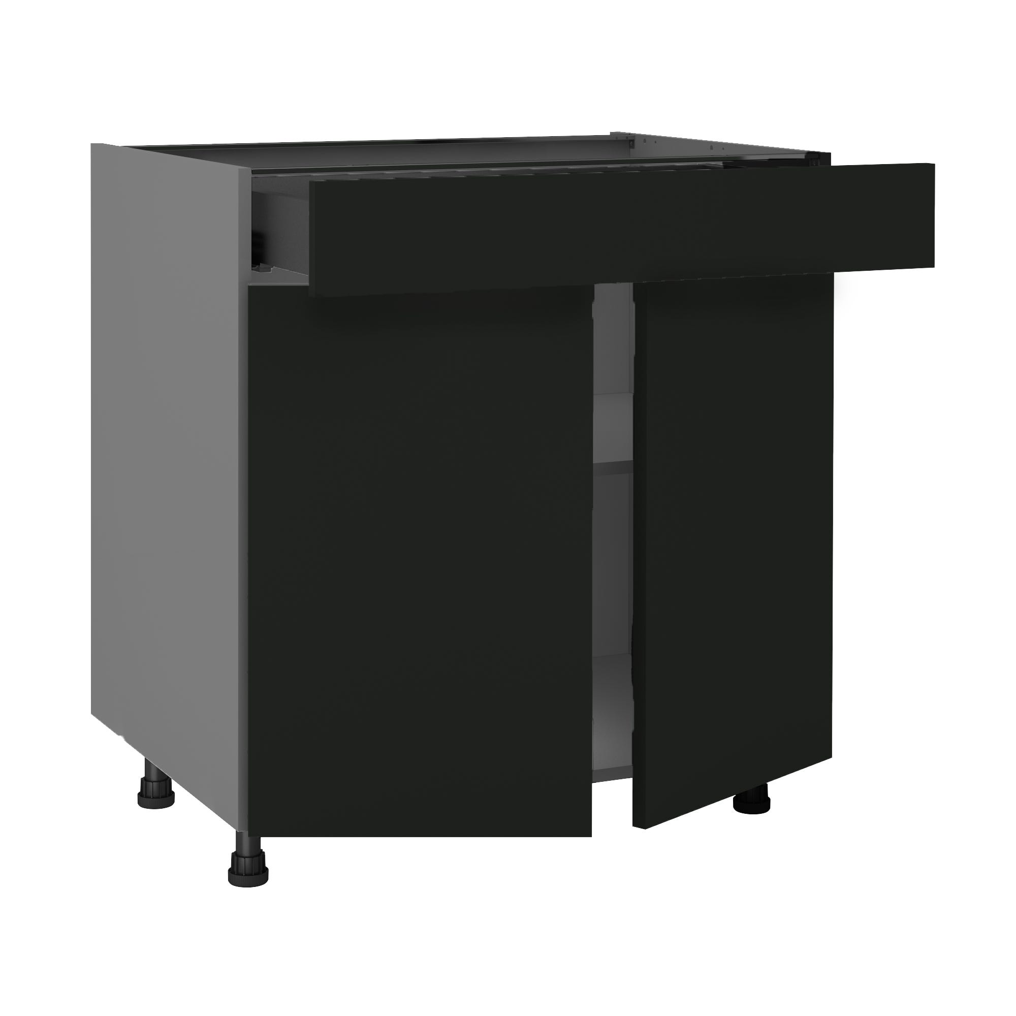 Mueble Bajo De Cocina Delinia ID Viena Negro Mate Alt 76 8 X An 80 Cm 1 mueble-bajo-de-cocina-delinia-id-viena-negro-mate-alt-76-8-x-an-80-cm-1