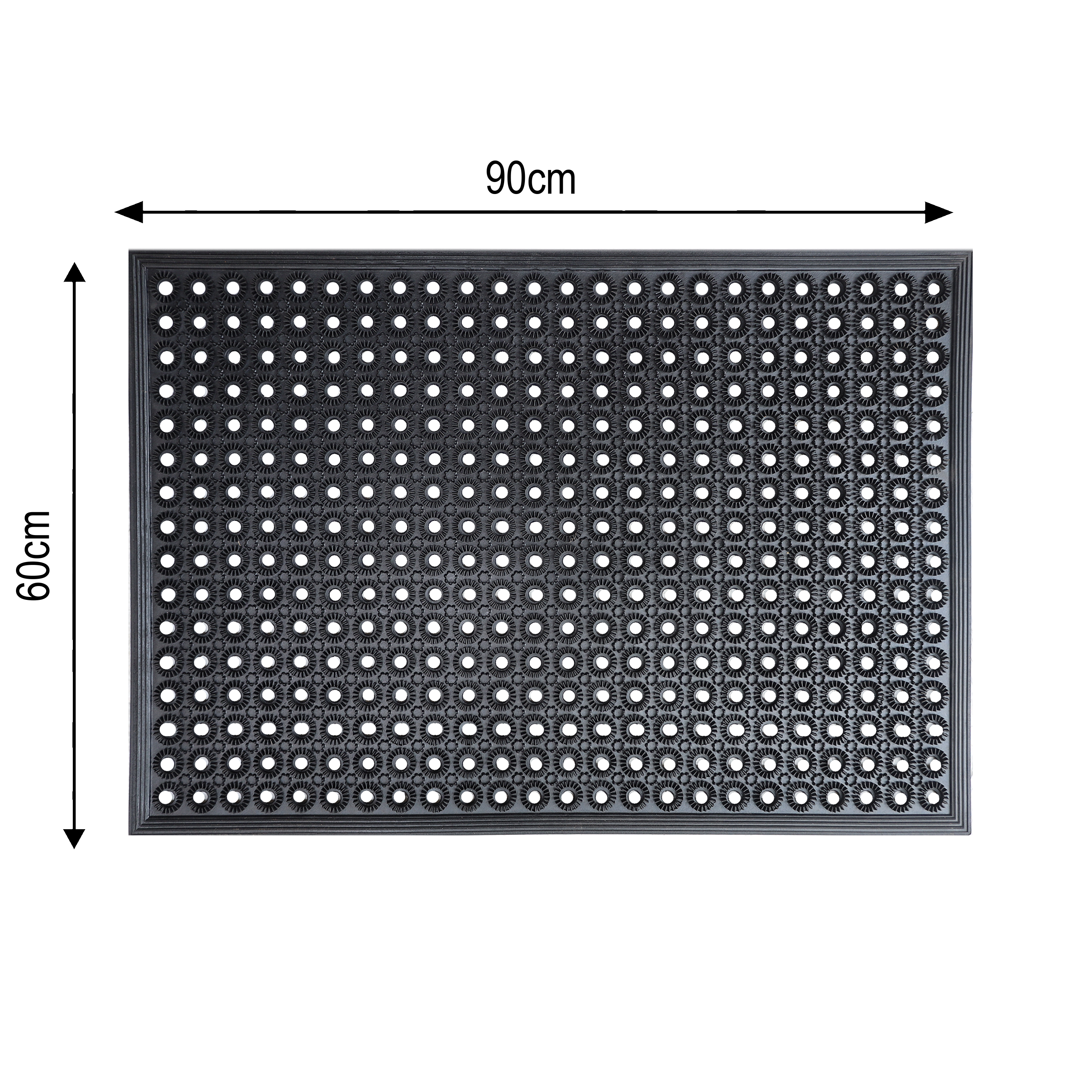 Tapete de entrada Joviane preto 60 x 90cm Inspire - 4