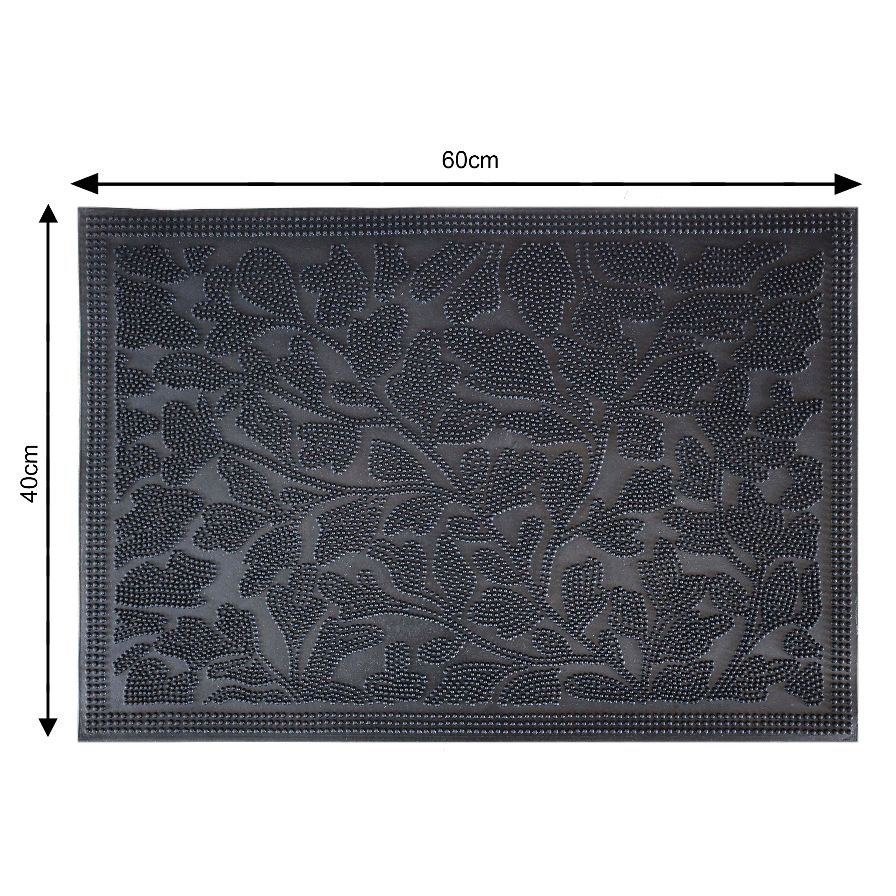 Wycieraczka zewnętrzna Vadim 60 x 40 cm gumowa czarna Inspire - 3