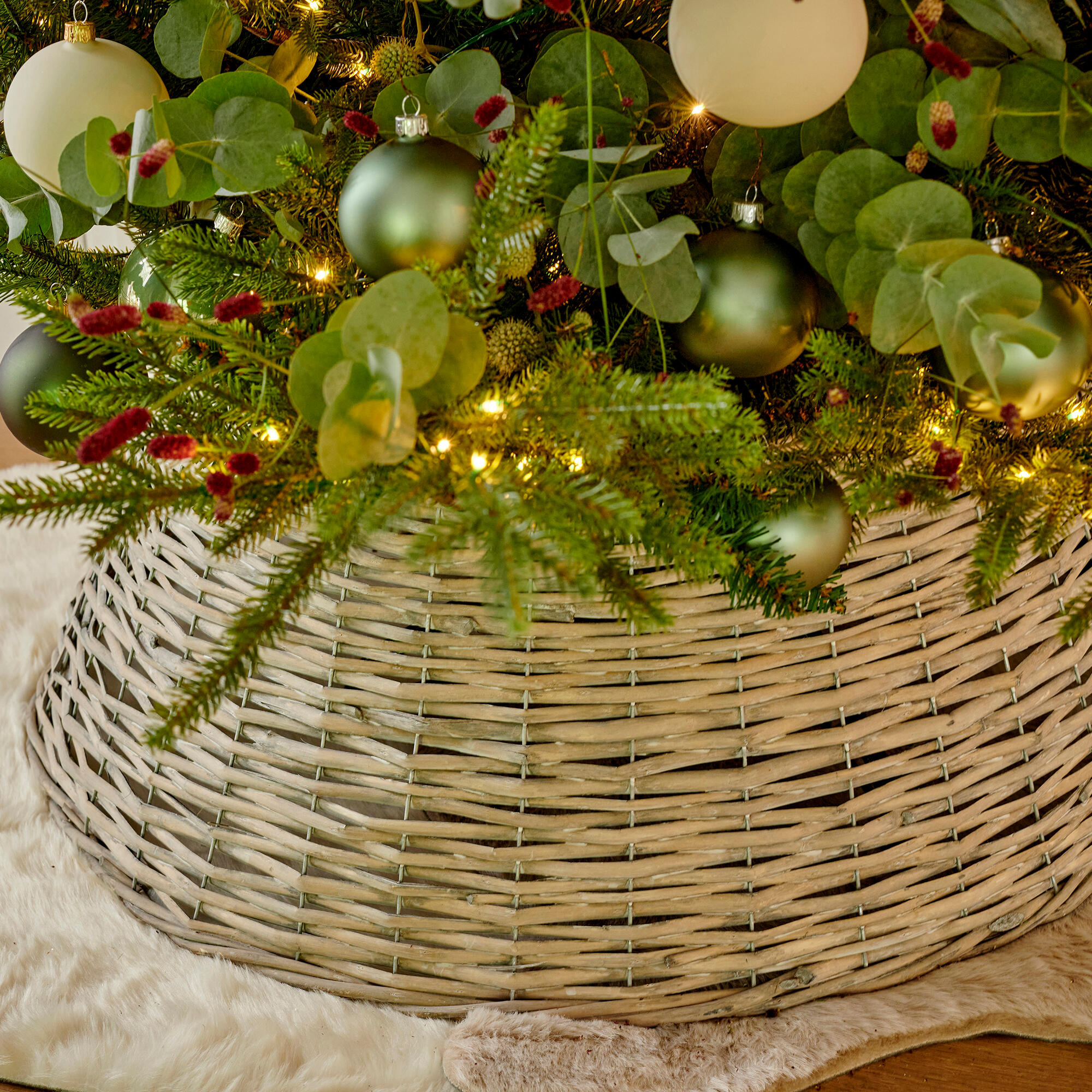 Base para árbol de Navidad yute 57x28 cm - 6