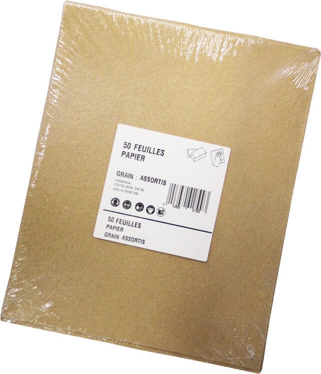 Feuilles abrasives assorties 230 x 280 mm lot de 50- SEA