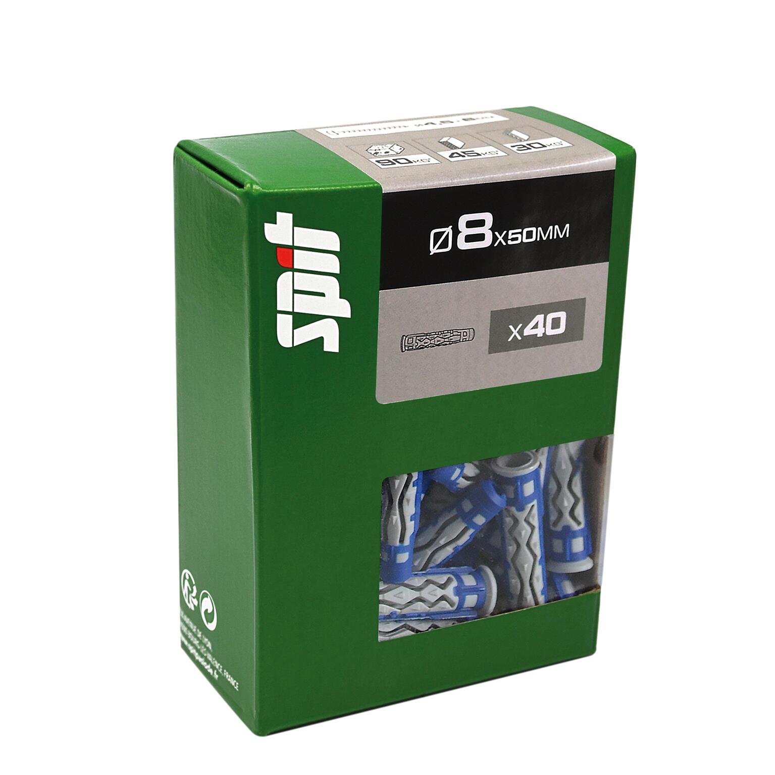 Cheville bi-matière multi-matériaux Diam.8 mm x 50 mm - SPIT (lot de 40) - 2