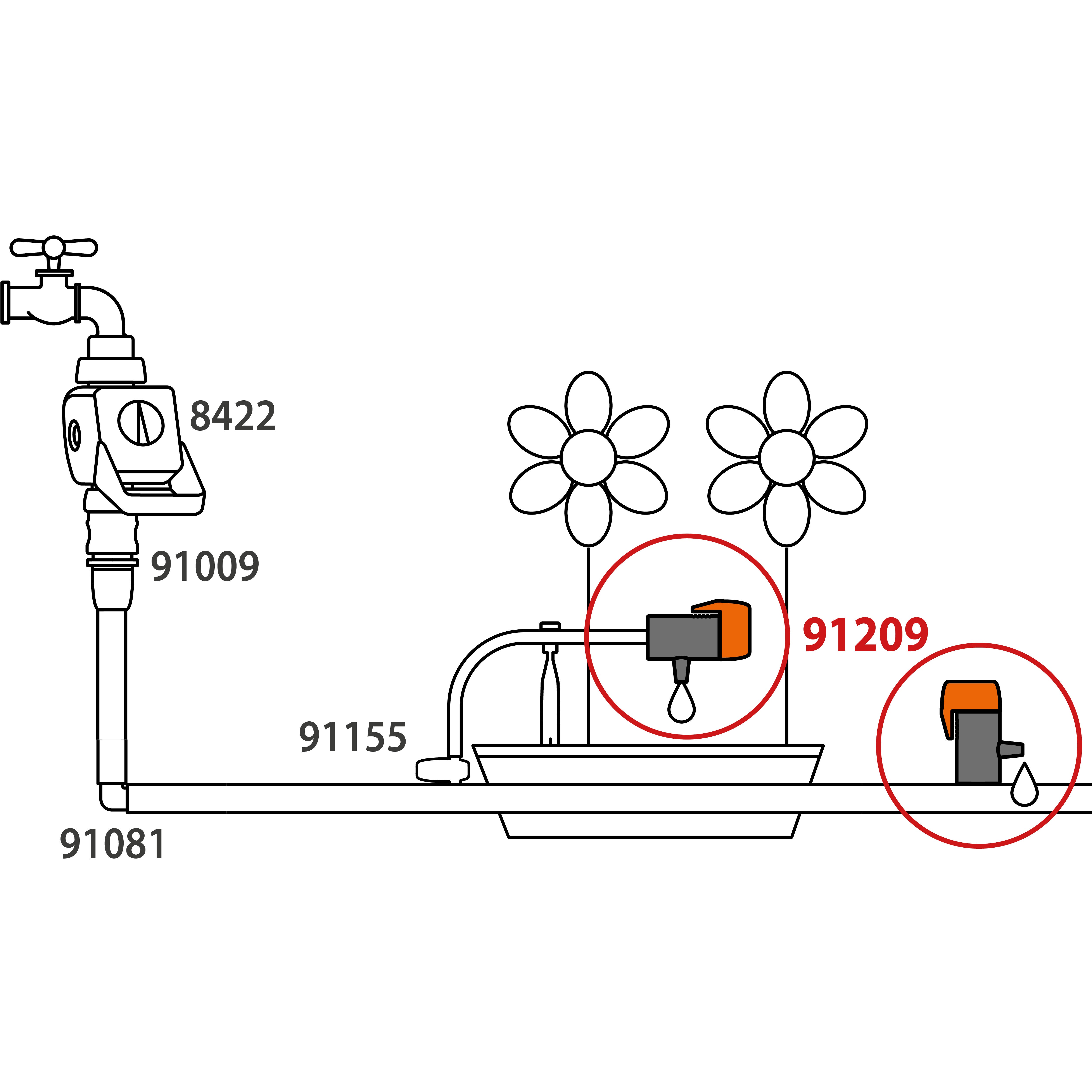 Gocciolatore fine linea in polipropilene CLABER regolabile - 7