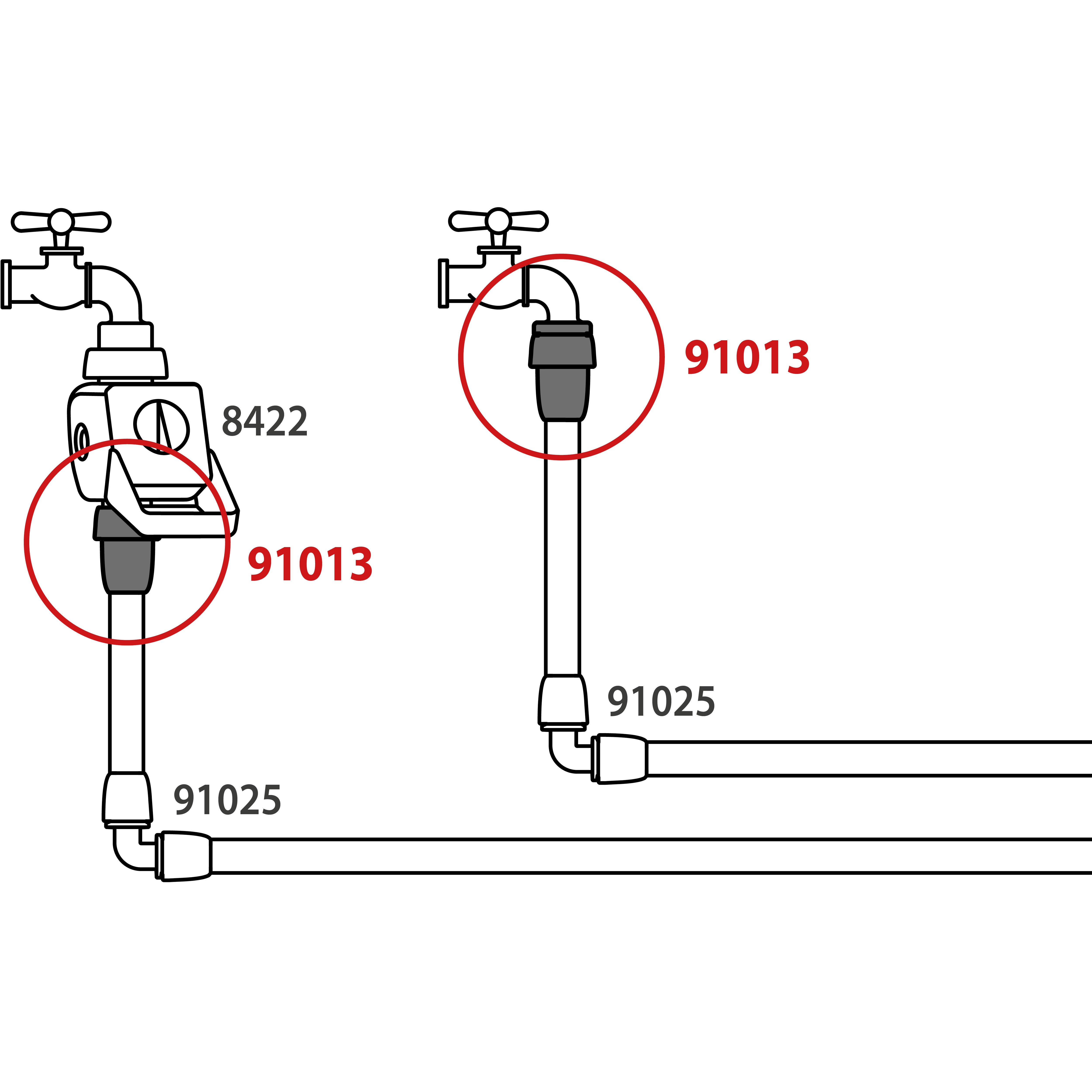 Raccordo dritto per irrigazione CLABER a gomito in abs adatto a tubi di ⌀ 16 mm - 5