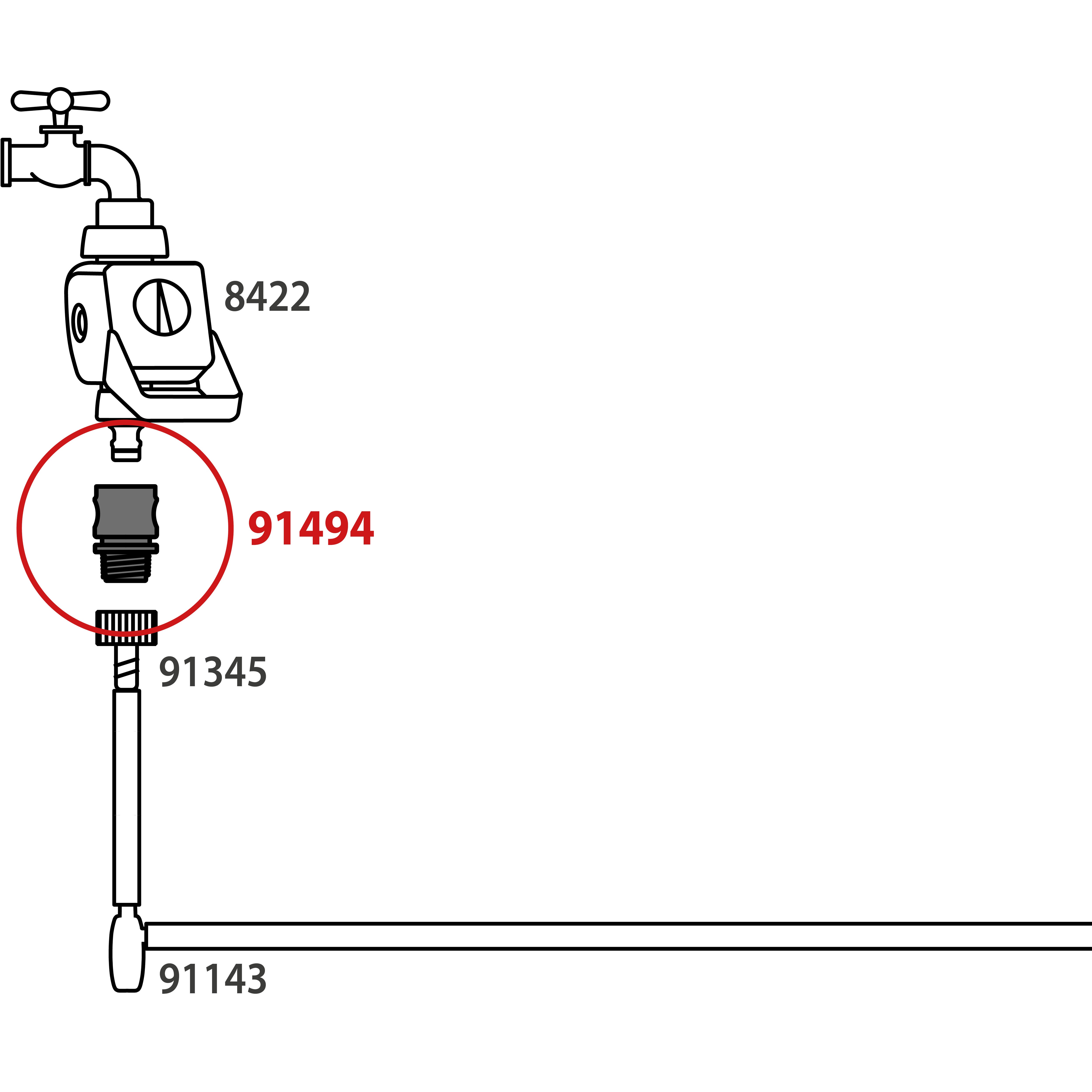 Adattatore per rubinetto per irrigazione in abs CLABER automatico - 5