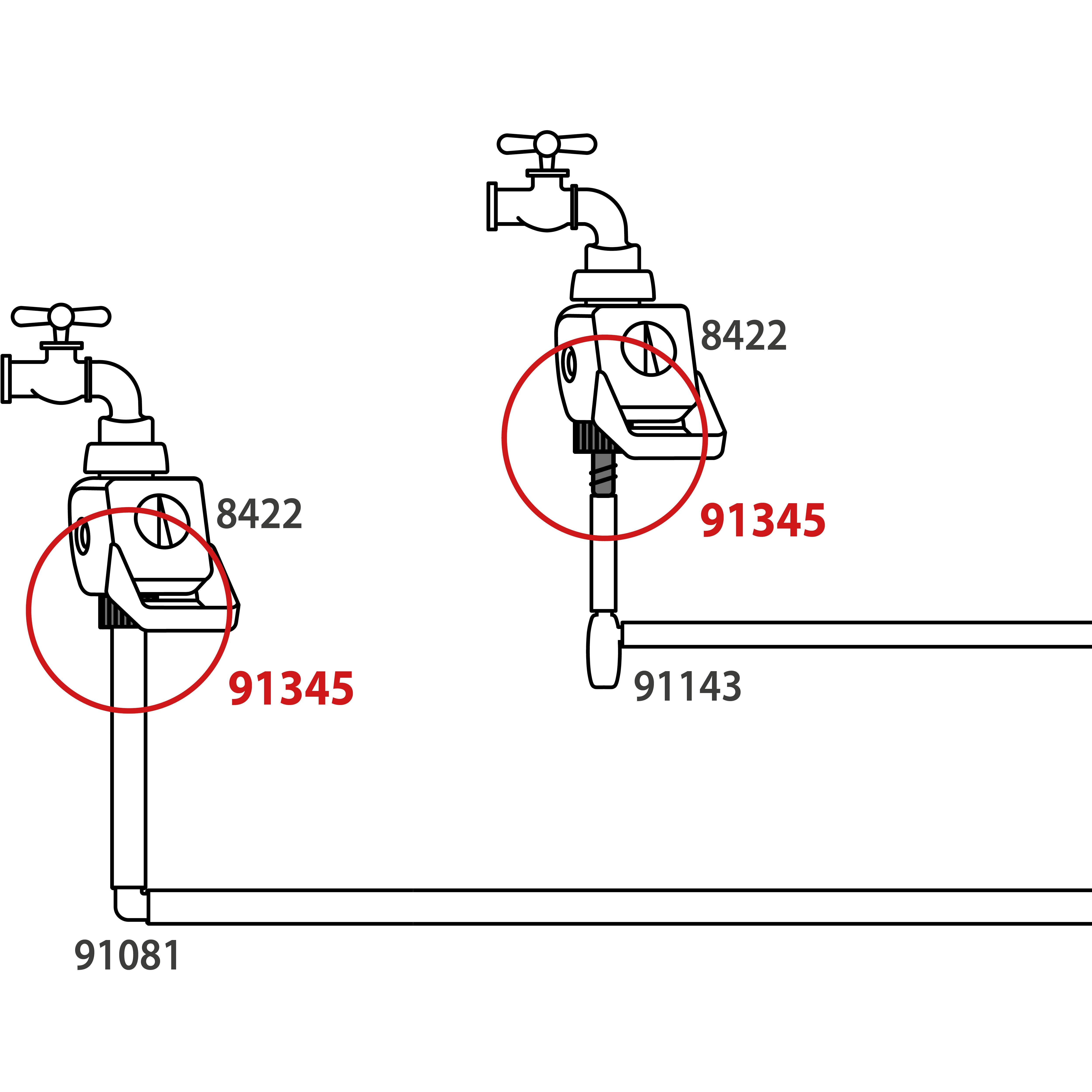 Adattatore per rubinetto per irrigazione CLABER in abs adatto a tubi di ⌀ 16 mm - 5