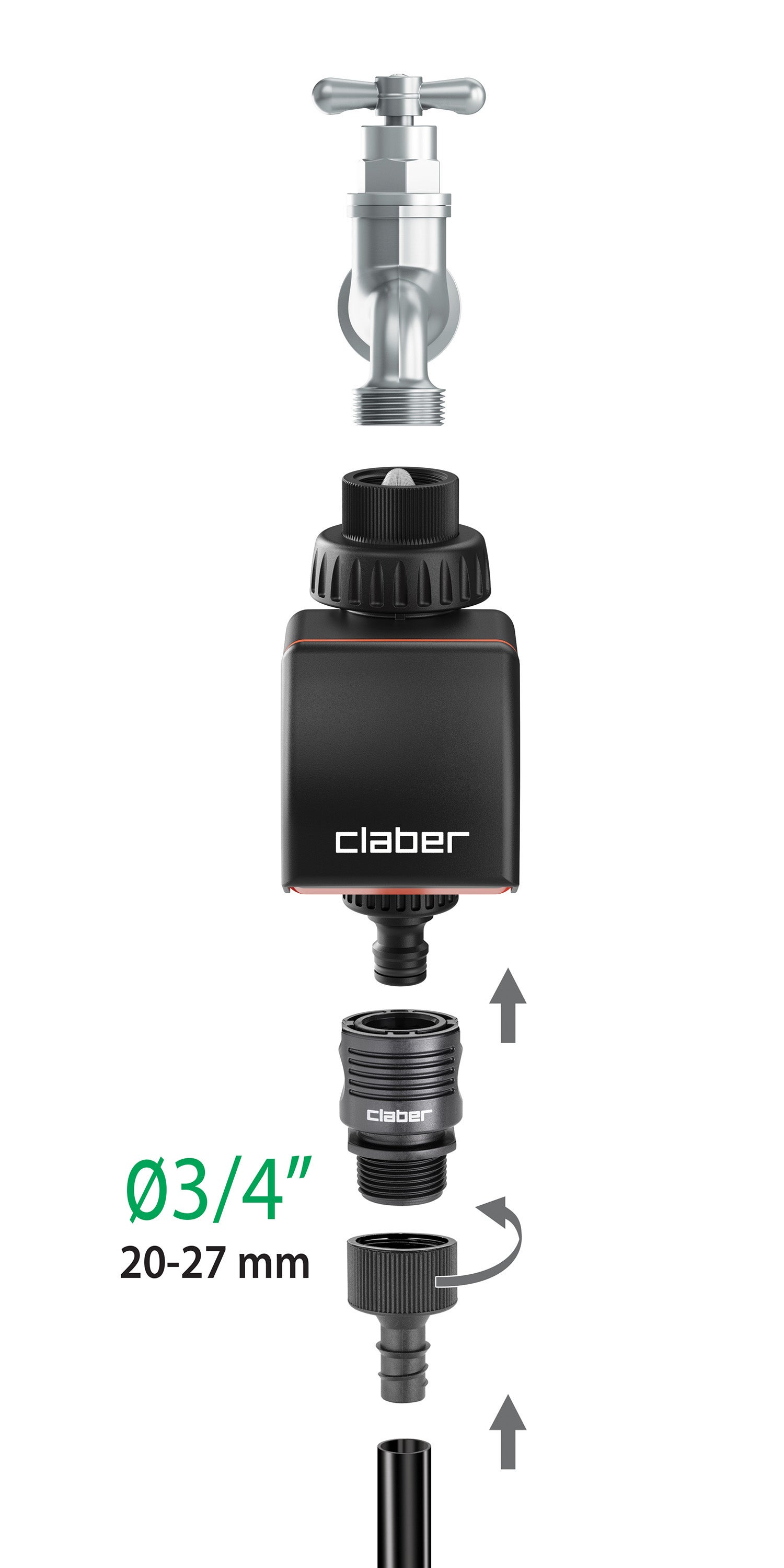 Adattatore per rubinetto per irrigazione in abs CLABER automatico - 4