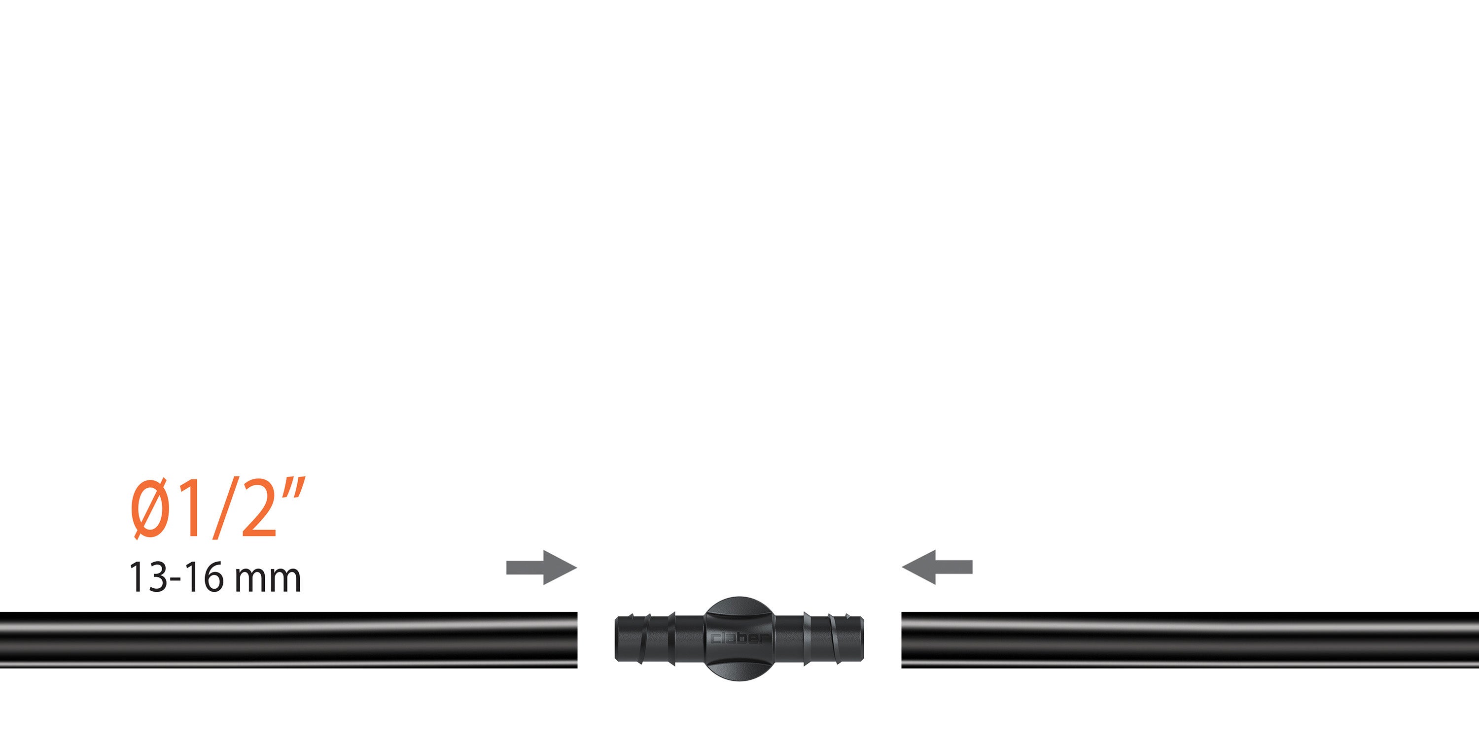 Raccordo dritto per irrigazione CLABER prolunga in abs adatto a tubi di ⌀ 16 mm, 4 pezzi - 5