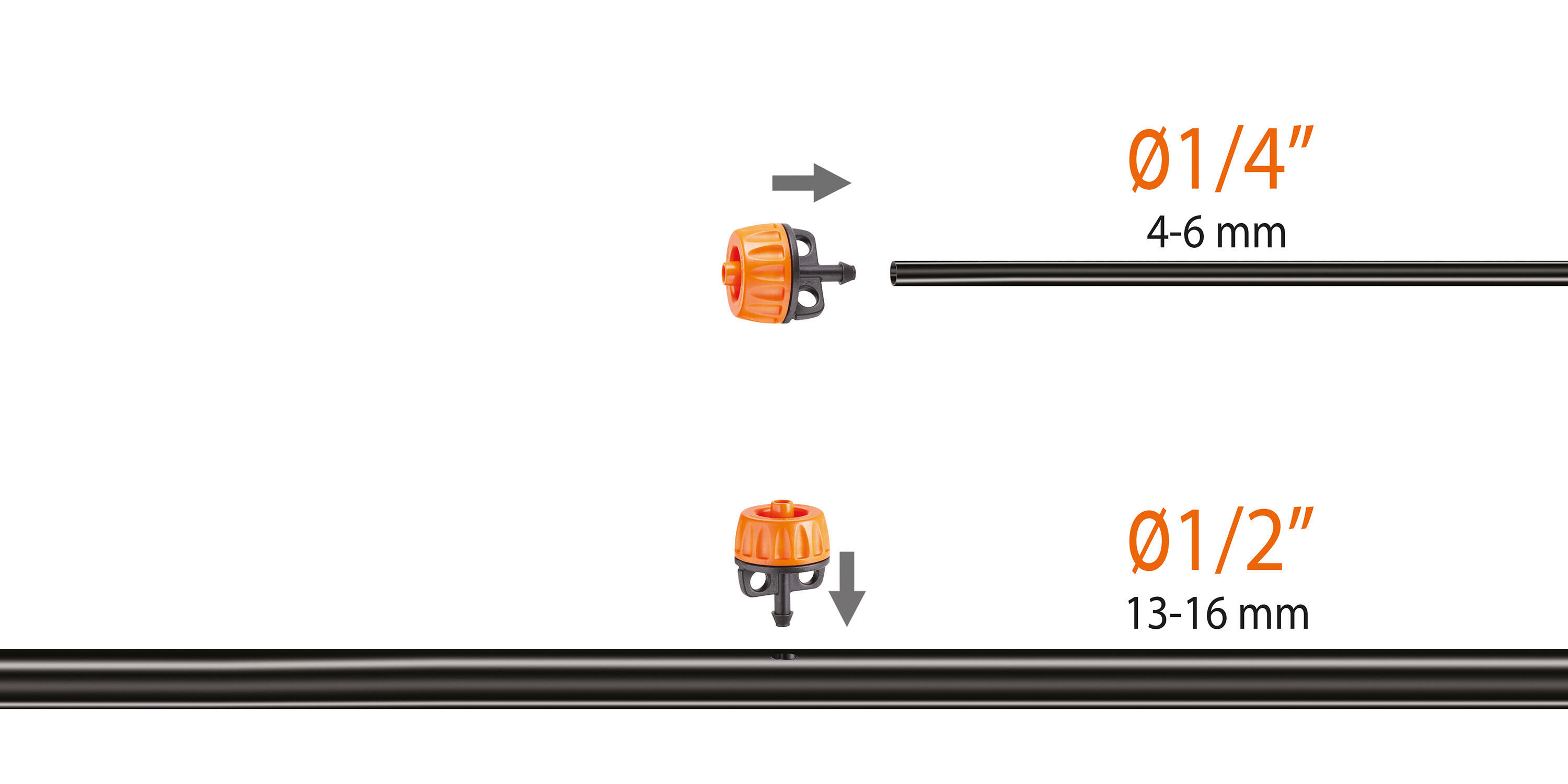 Gocciolatore fine linea in polipropilene CLABER autocompensante - 5