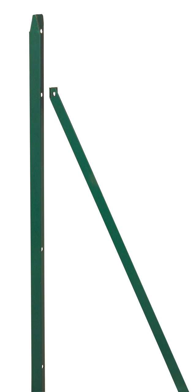 Poteau T plastifié vert 30 x 30 x 2.7 mm Haut.1,5 m