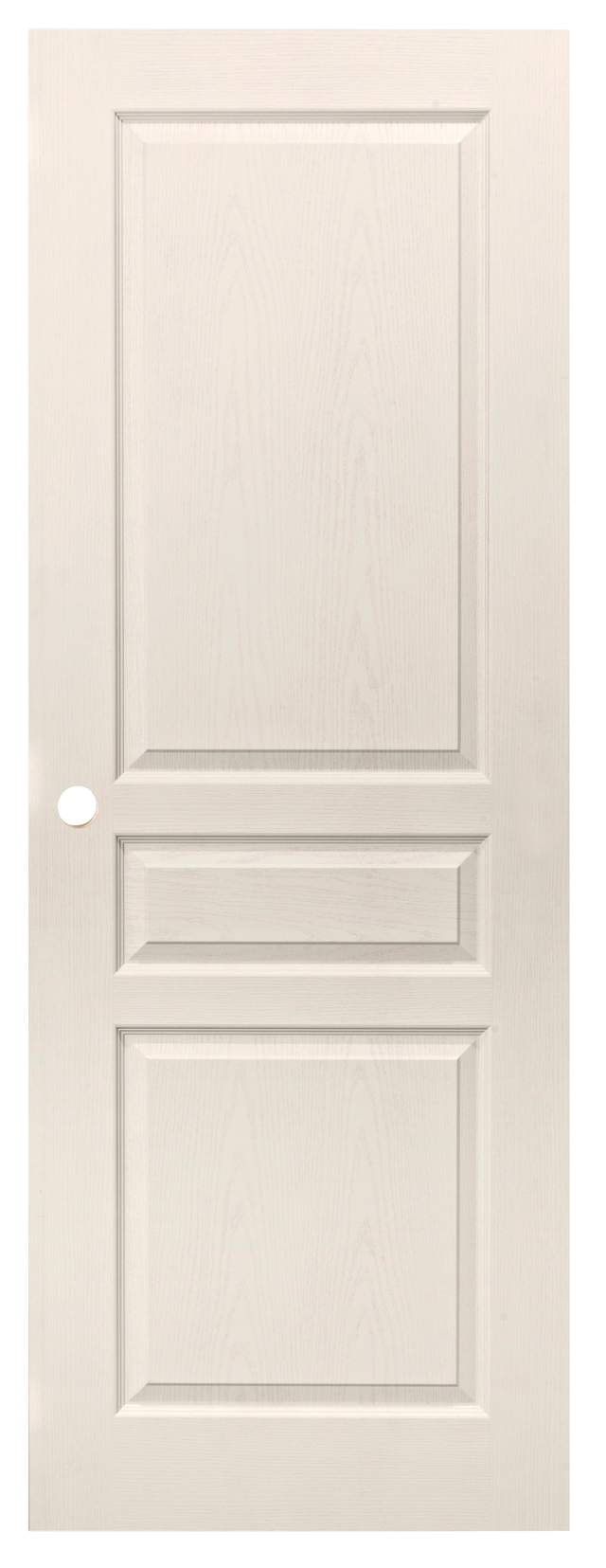 Porte coulissante seule postformé prépeinte Larg.73 cm alvéolaire entaillée