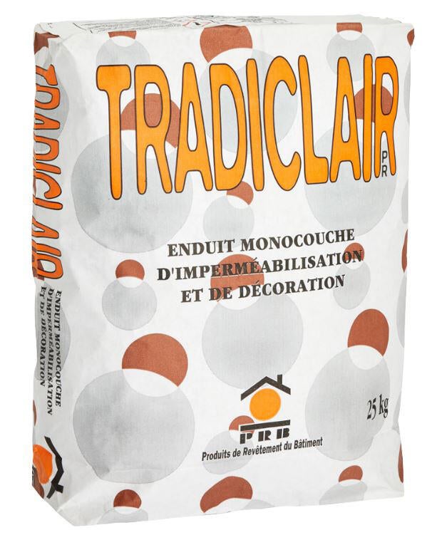 PRB TRADICLAIR PR - Enduit monocouche semi lourd grain fin blanc côte - 25 kg 