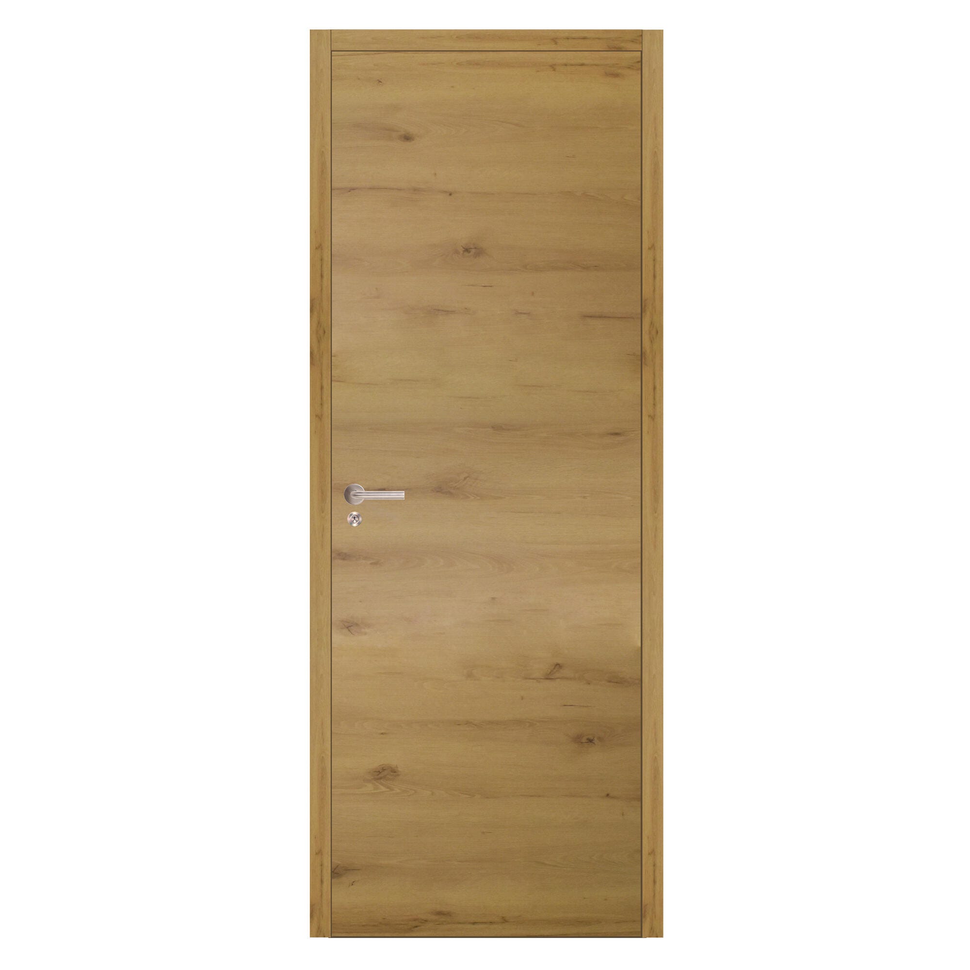 Bloc-porte Monaco revêtu Larg.73 cm poussant droit pleine Huiss.52 à 90 ...