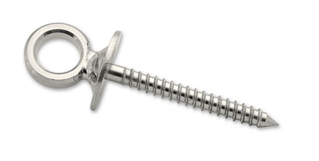 Piton à œil vis à bois acier inoxydable Diam.fil 6 mm L.55 mm (lot de 2)