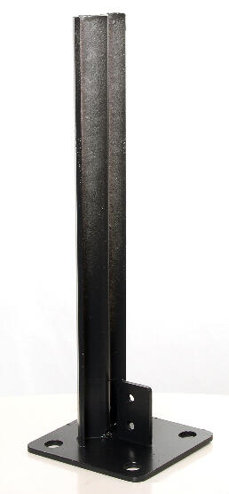 Support pour poteau aluminium multi angle gris 9 x 9 cm Long.40 cm