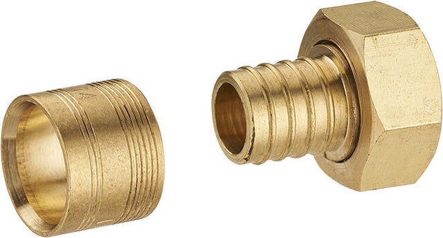 Raccord femelle écrou libre F.15X21(1/2'') PER à glissement Diam.16 mm - (lot de 2)
