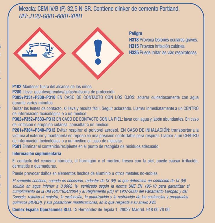 CEMENTO GRIS CEMEX TIPO II 42,5R 25 KG - 2