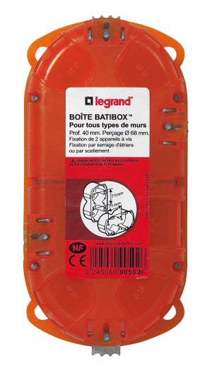 Legrand 89126 - Boite d'encastrement SUPERBOX (ancien MOSAIC) 57mm 74804 74802