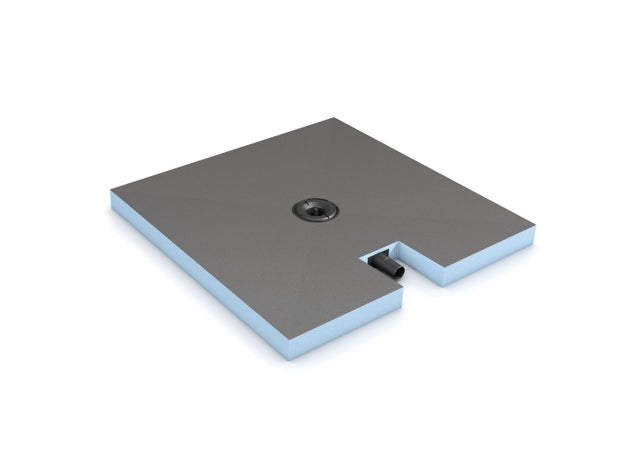 Receveur de douche à carreler L.90 x l.90 cm Ep.6,5 cm - WEDI Fundo Plano