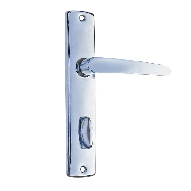 Poignée de porte sur plaque grise entraxe 165 mm ZAMACK x2 