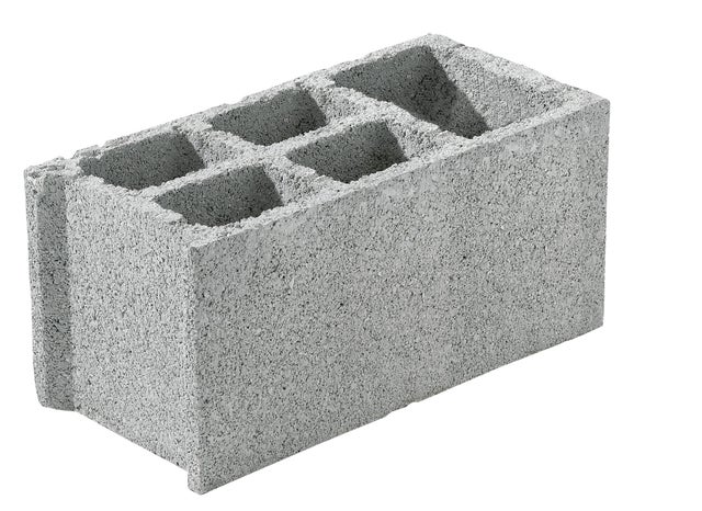 Parpaing chainage vertical béton NF l.15 x L.50 x H.20 cm B40