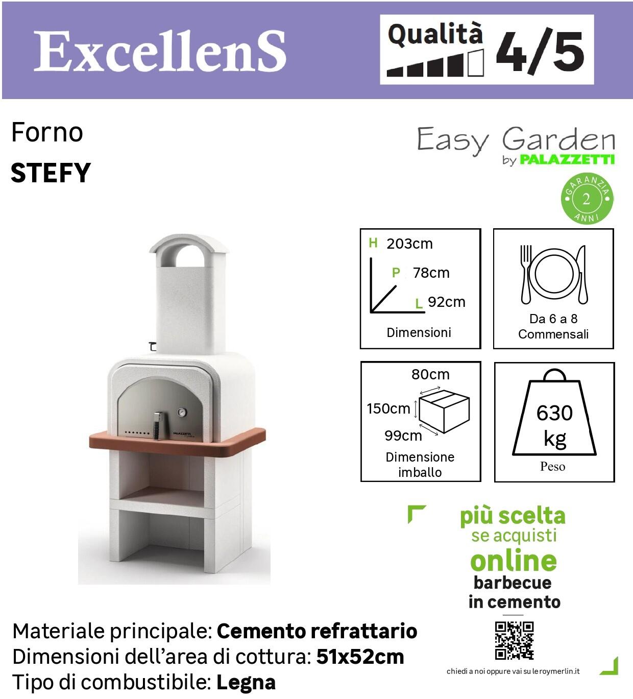 Forno da esterno per pizza a legno EASY GARDEN BY PALAZZETTI STEFY forno pizza refrattario - 5