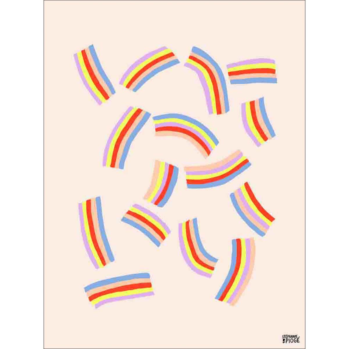 Affiche Arc en ciel, assorti BLUE ART l.70 x H.50 cm Leroy Merlin