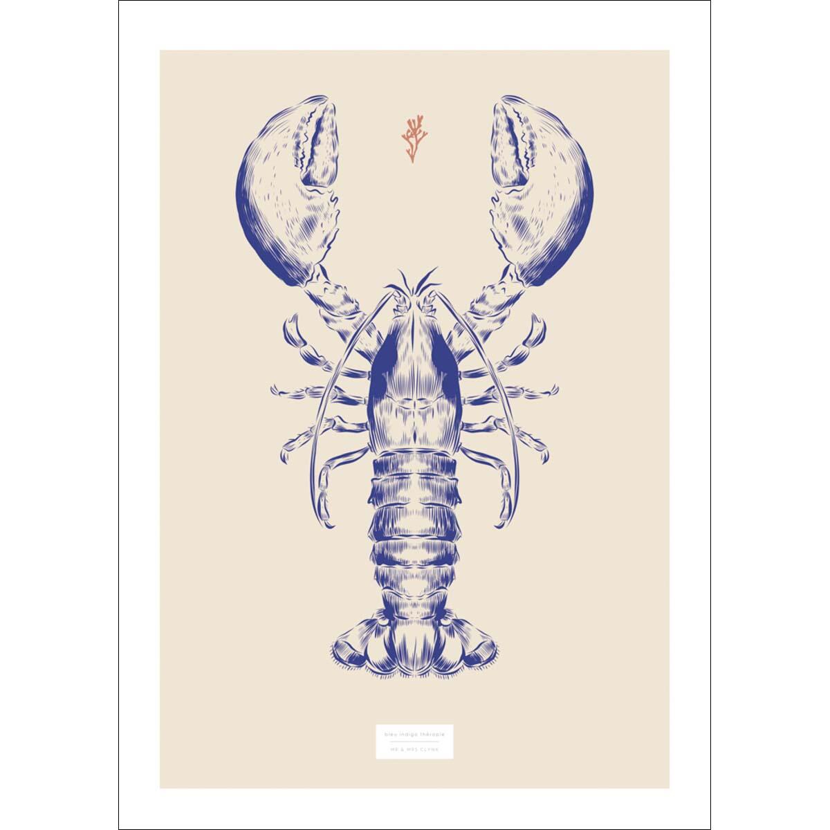 Affiche Homard, assorti BLUE ART l.70 x H.50 cm | Leroy Merlin