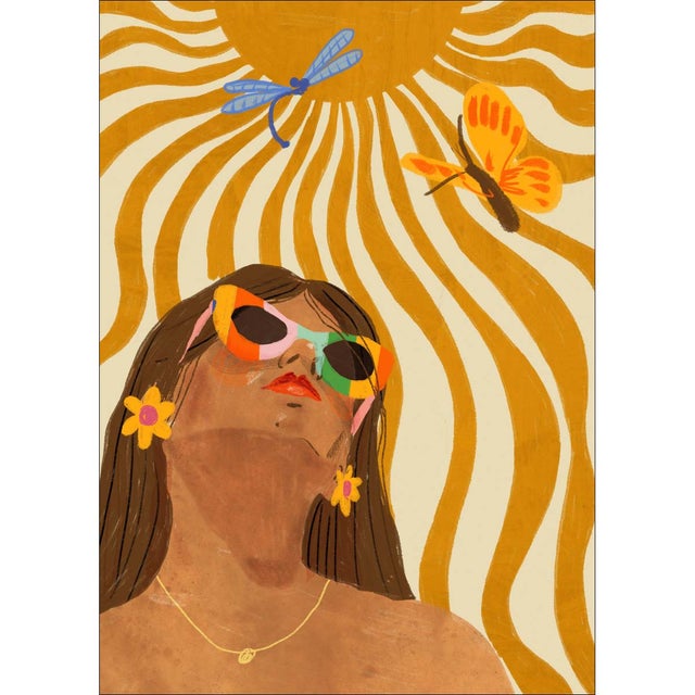 Affiche Sun woman, assorti BLUE ART l.40 x H.30 cm