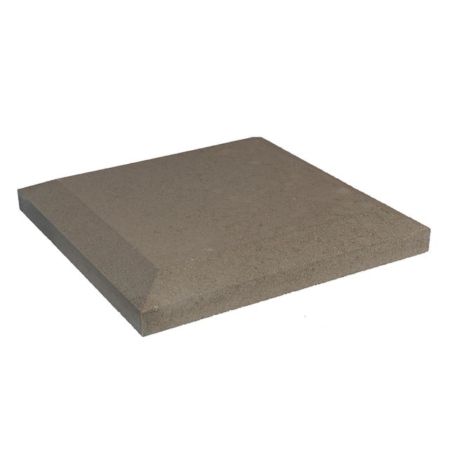 Chapeau plat de pilier gris l.36 x P.36 cm