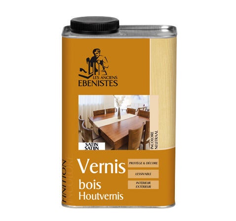 Vernis bois brillant chêne foncé 1 L - LES ANCIENS EBENISTES