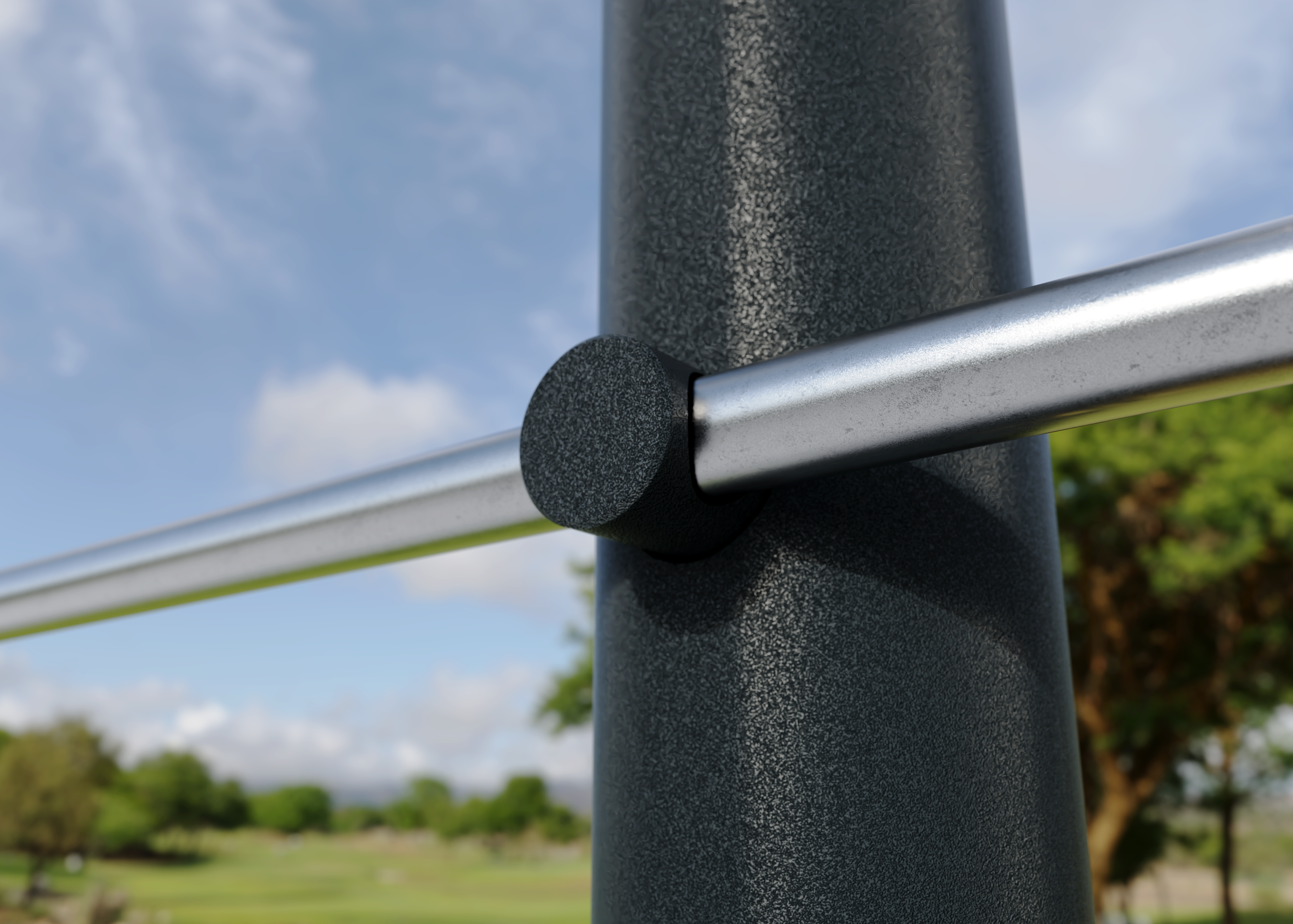 Garde corps intérieur et extérieur aluminium Long.2m gris anthracite fixation au mur, en kit BALOXY - 10