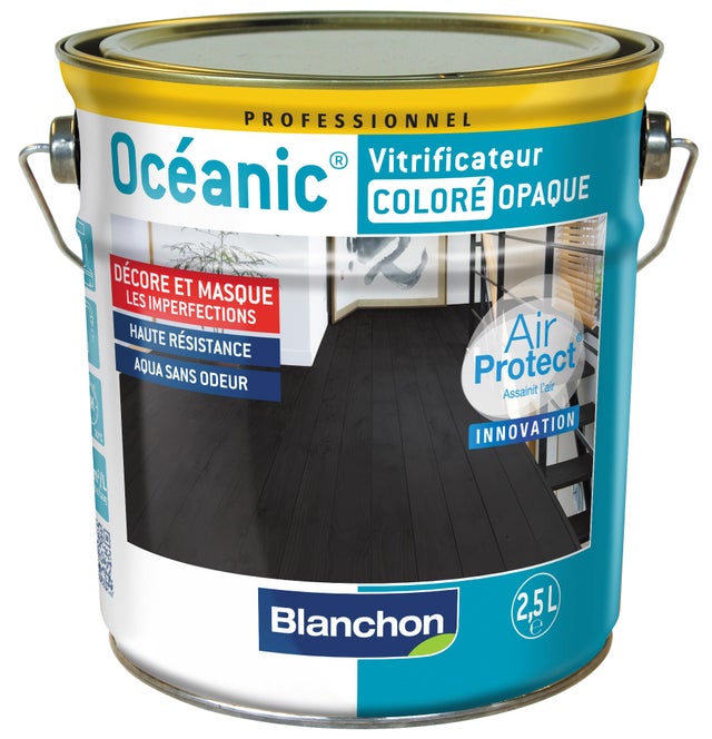 Vitrificateur parquet colore opaque gris 2,5 L Océanic - BLANCHON