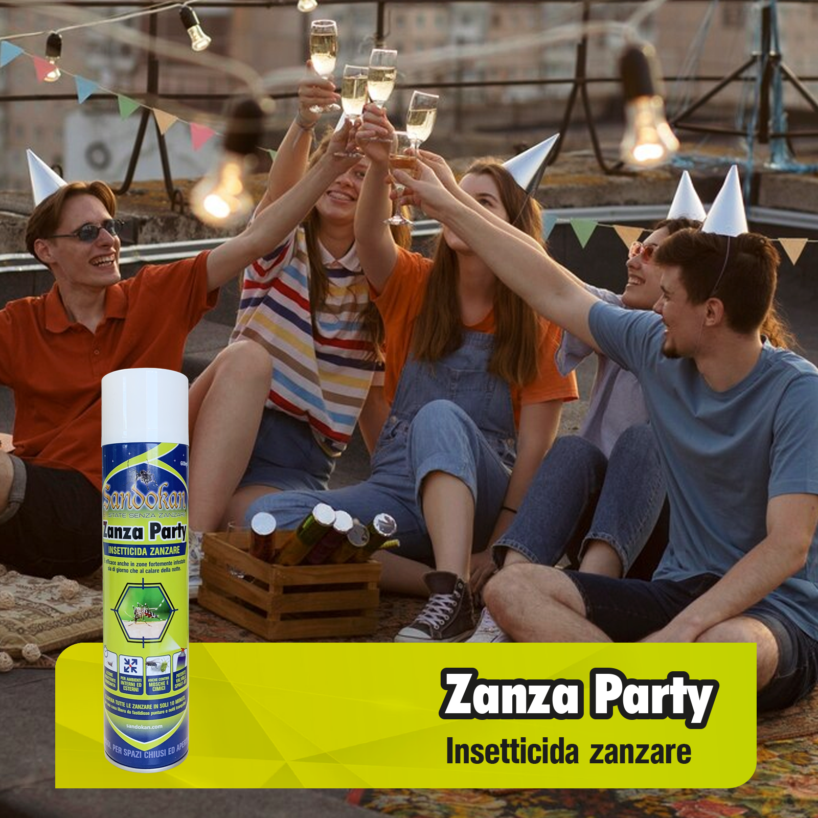 Insetticida spray per zanzare SANDOKAN Zanza Party 600 ml - 2