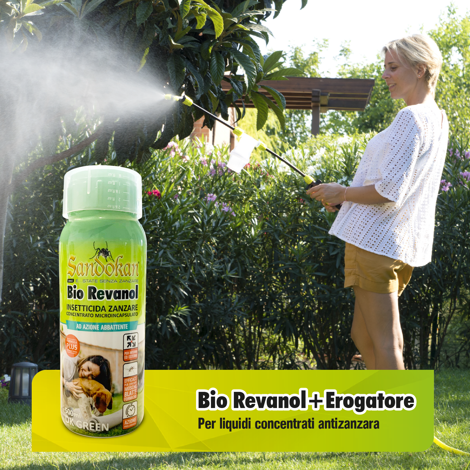 Insetticida liquido per zanzare SANDOKAN Bio Revanol concentrato 500 ml - 2