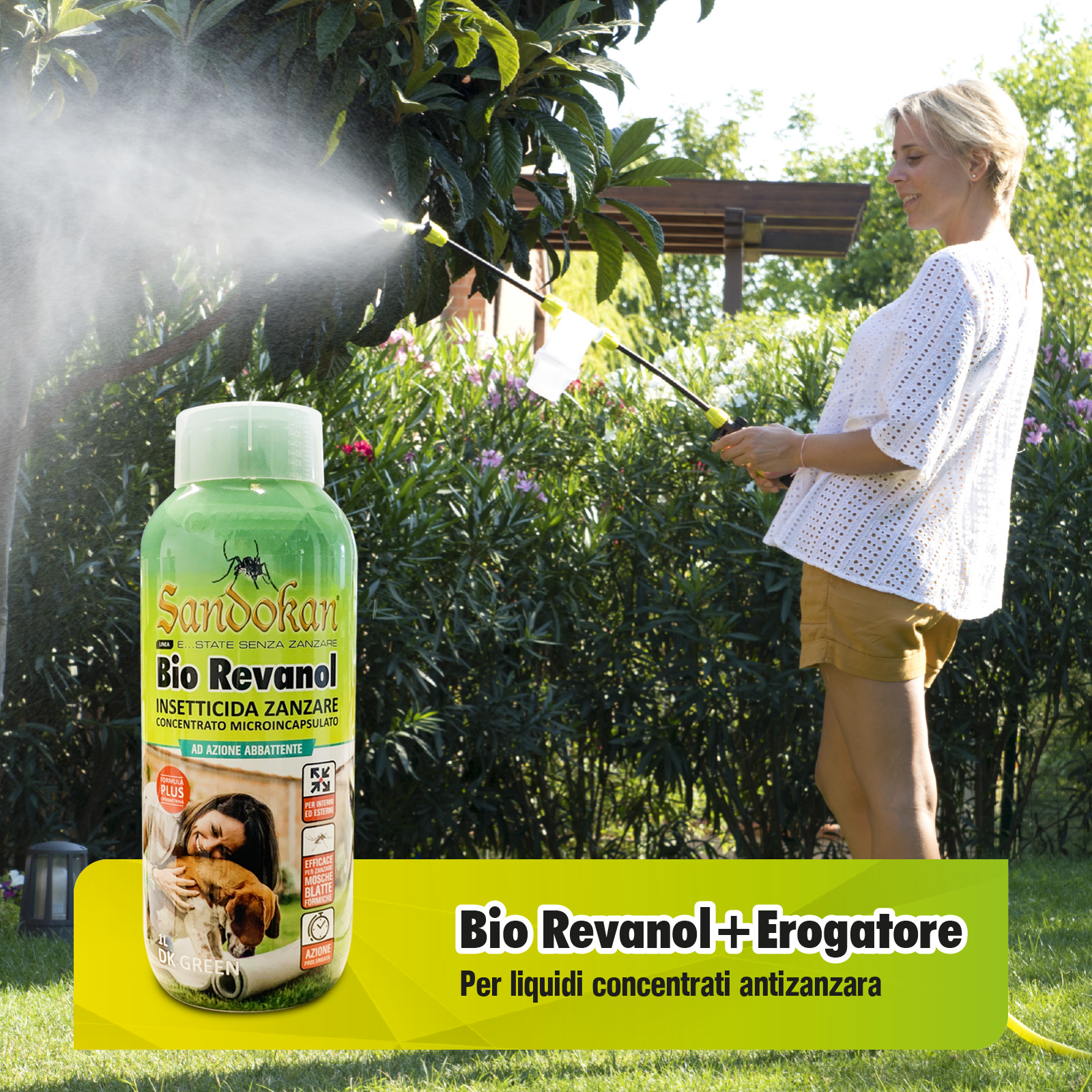 Insetticida liquido per zanzare SANDOKAN B Revanol concentrato 1 L - 2