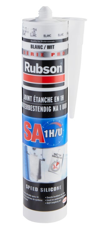 Silicone sanitaire acétique blanc 280 ml Sa1h - RUBSON