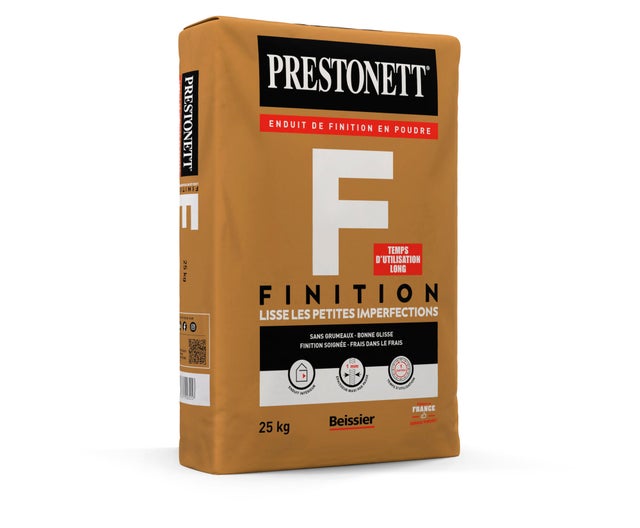 Enduit de lissage en poudre intérieur 25 kg - F PRESTONETT