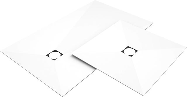 Revêtement pour Receveur écoulement centré pure blanc l.90 x L.90  x Ep.0,06 cm Fundo top plano - WEDI