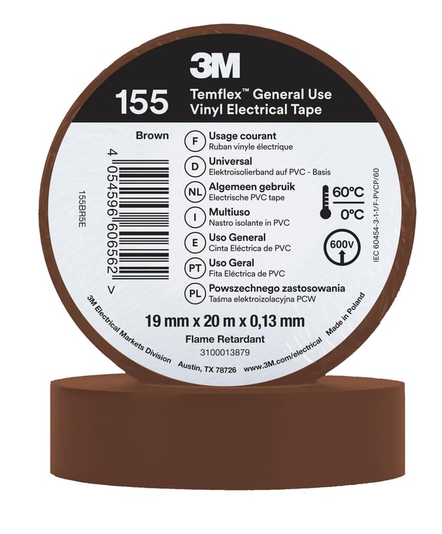CINTA AISLANTE 3M 19MM X 20M MARRON
