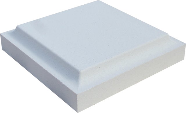 Chapeau pour pilier lisse blanc 36 x 36 cm, Haut.7,5 cm