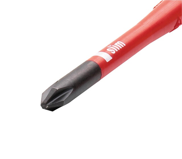 Tournevis électricien isolé slim PH2 Long.100 mm - WIHA