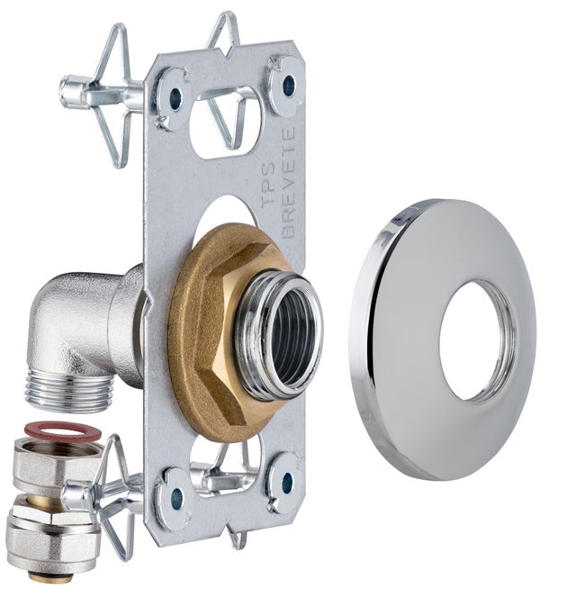 Kit de fixation robinetterie simple pour installation en multicouche à compression Diam.16 mm - Easy Fix