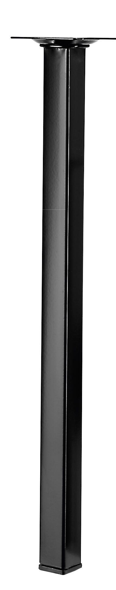 Pied de meuble carré en acier H.40 cm noir - HETTICH