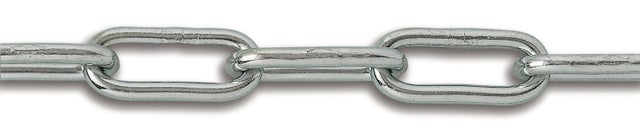 Chaîne soudée en acier zingué maillon long Diam.6 mm au mètre