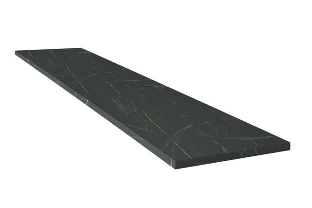 Plan de travail stratifié Marbre noir ibérique L.3070 x P.650 x ép.38 mm hydrofuge