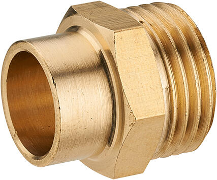 Raccord manchon mâle M.15X21(1/2'') cuivre à souder Diam.16 mm - (lot de 2)