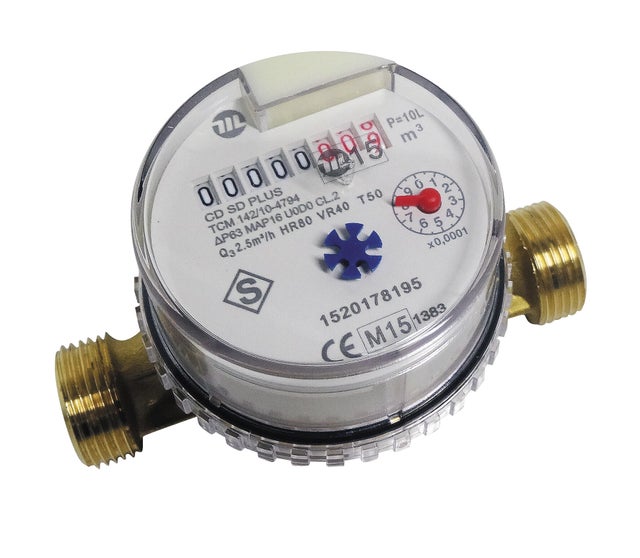 Compteur divisionnaire eau froide mm20x27(3/4)