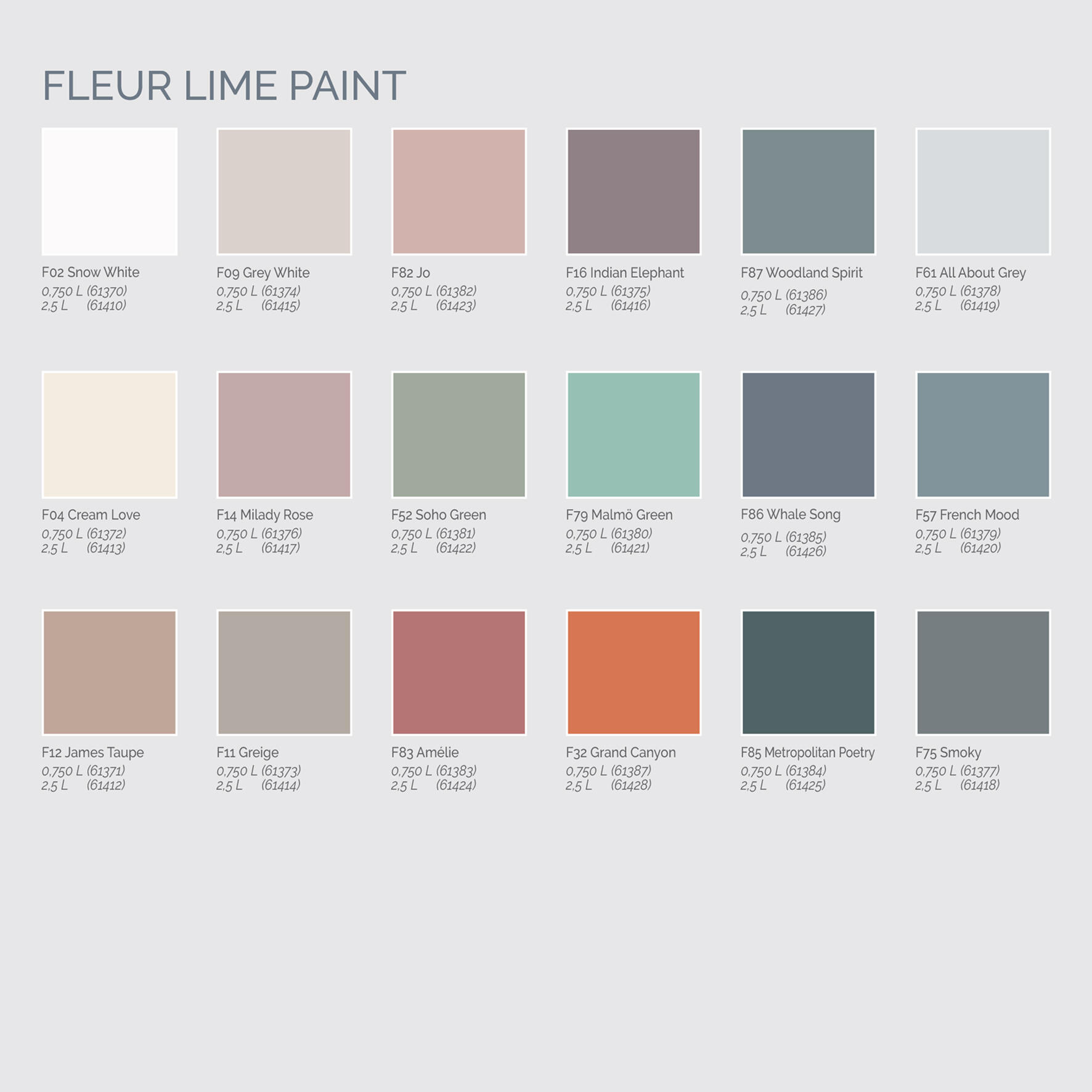 Pittura decorativa a calce Lime Paint FLEUR nuvolato beige james taupe 2.5 l - 3