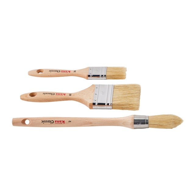 Pinceaux brosses plats et à rechampir toute peinture - KANA (lot de 3)